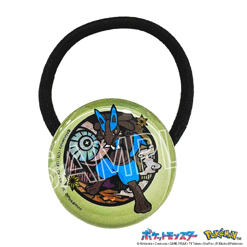 ＊ポケットモンスター　切り絵シリーズ　キラキラヘアゴム　ルカリオ
