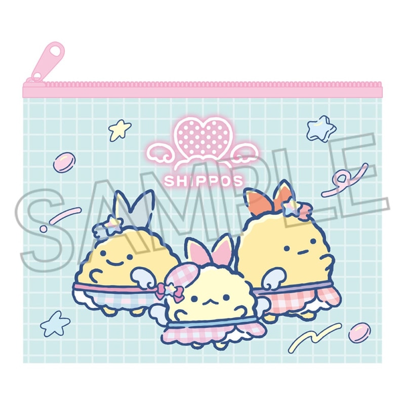 すみっコぐらし ミニビニールポーチ しっぽず(グリーン)