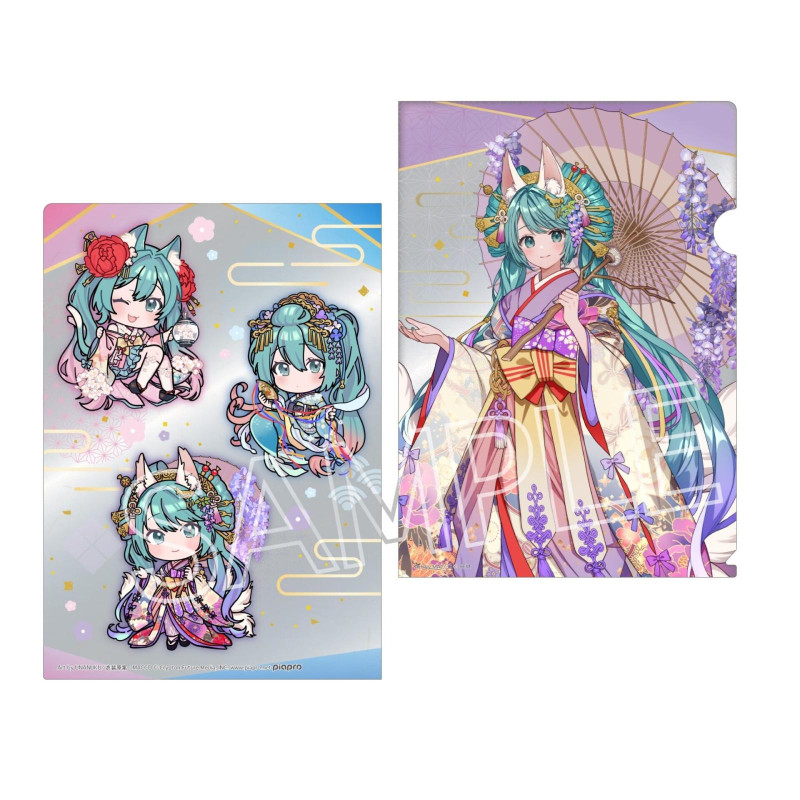 初音ミク 百鬼夜行 ～麗宴～ クリアファイル B 白狐&猫又・人魚