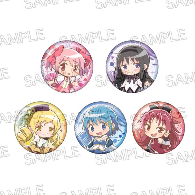 魔法少女まどか☆マギカ デフォルメ グリッター缶バッジ BOX（5個入