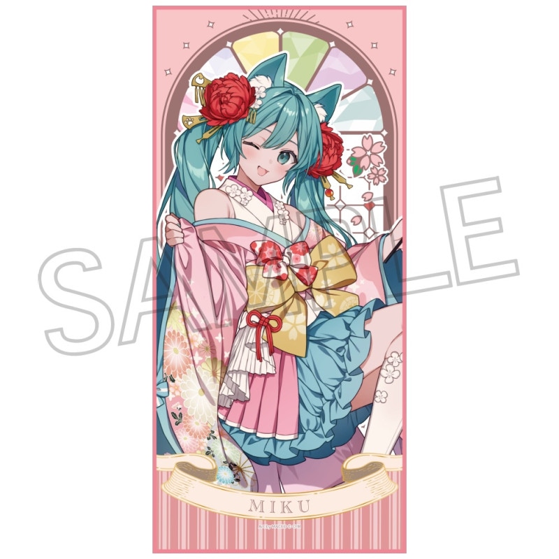 初音ミク　百鬼夜行 ～麗宴～　フェイスタオル　A 猫又（ねこまた）