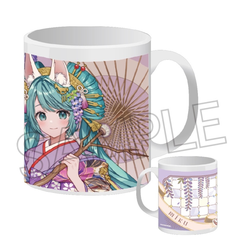 初音ミク　百鬼夜行 ～麗宴～　マグカップ　C 白狐（しろぎつね）