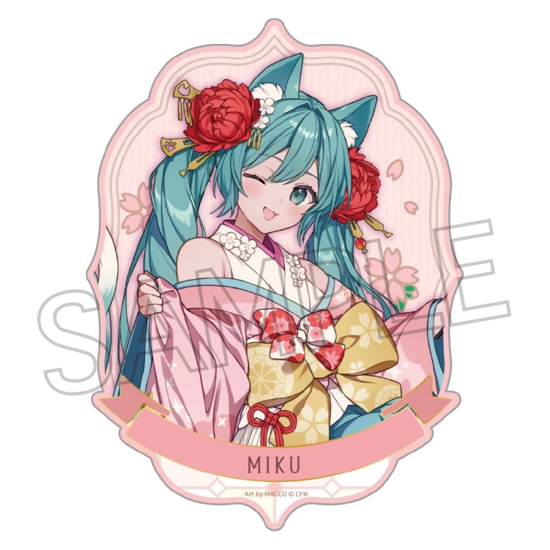 初音ミク　百鬼夜行 ～麗宴～　ステッカー　A 猫又（ねこまた）