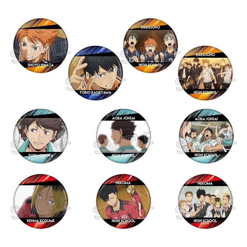 ハイキュー!! 百面相缶バッジ-Lサイズ- BOX(10個入)