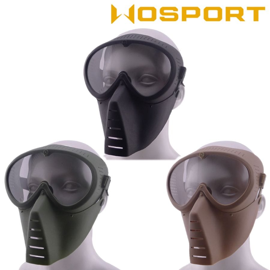 WOSPORT フルフェイスゴーグル レンズタイプ 丸