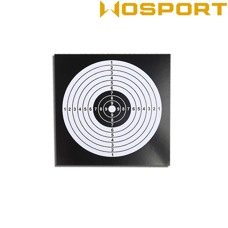 WOSPORT 140mm×140mm ターゲットペーパー（100枚入り）