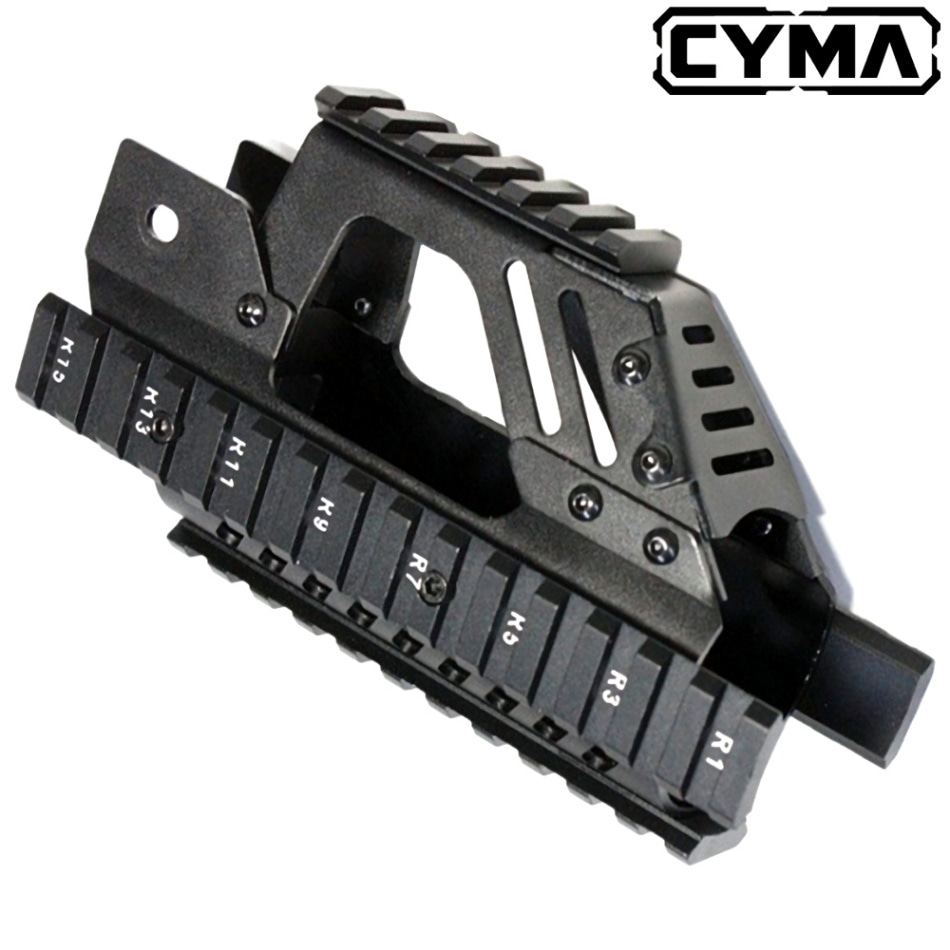 CYMA P90用 タクティカルレイル Black