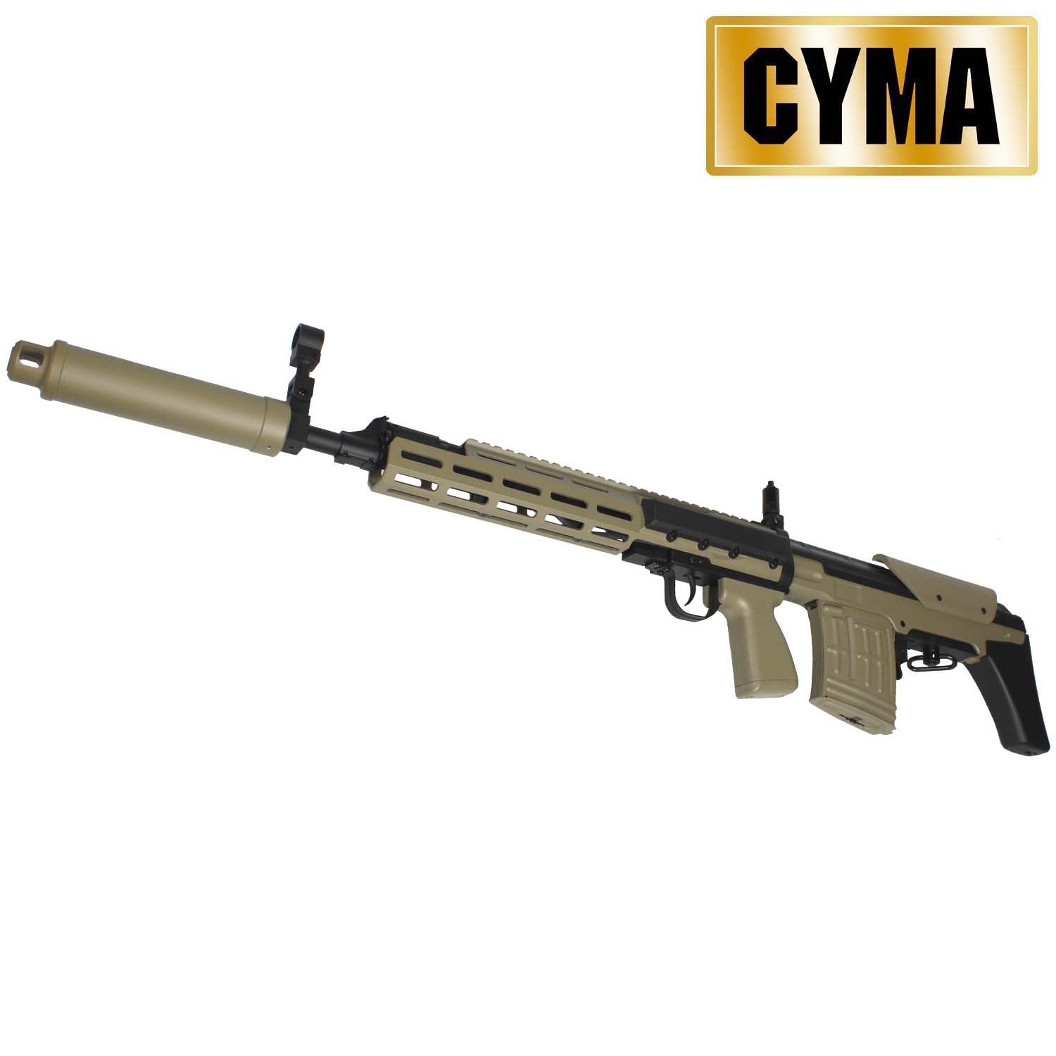 CYMA ドラグノフ SAG SVU-AS MLOK フルメタル電動ガン TAN