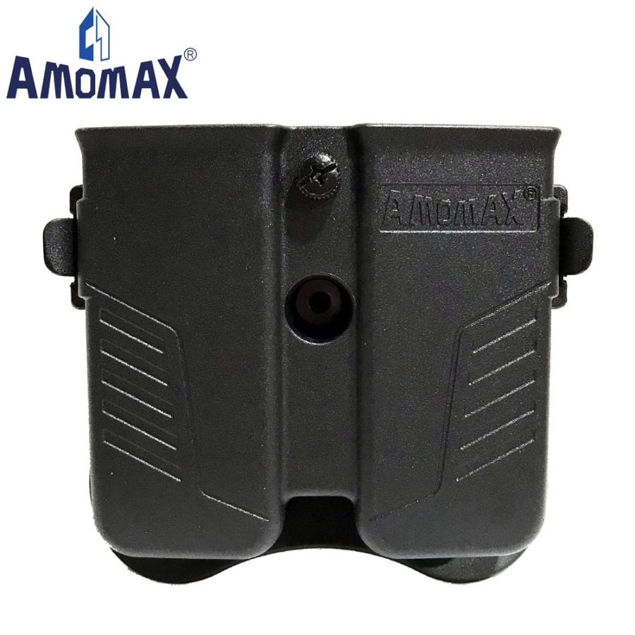 AMOMAX 9mm/.40/.45パドルダブルマガジンポーチ Black