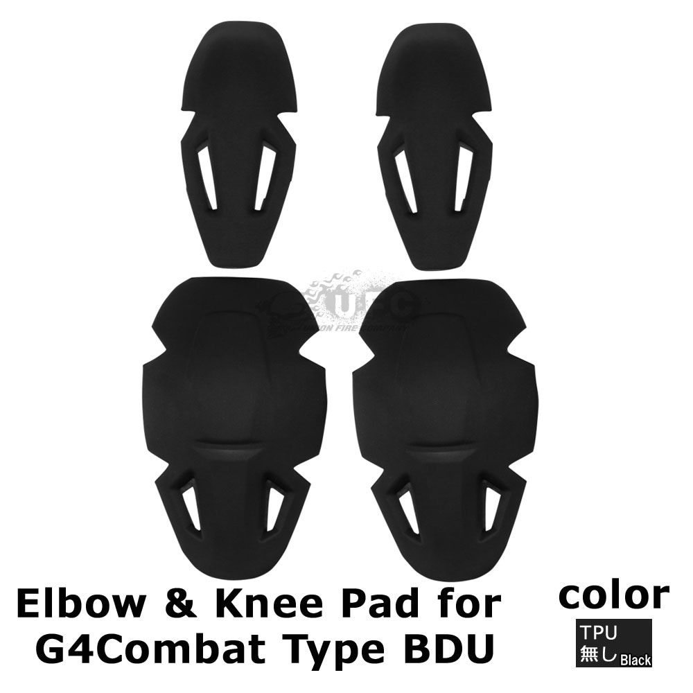 G4 Combatタイプ BDU用 エルボー&ニーパッド Black(TPU無)