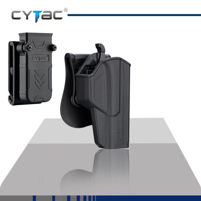 CYTAC Glock17 ホルスター w/ S.マガジンポーチ 右 BK
