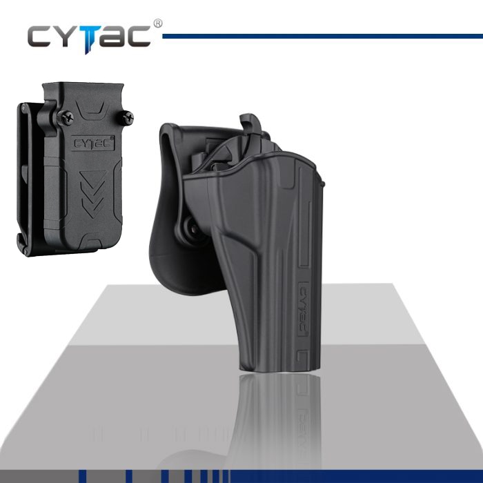 CYTAC Beretta M92 ホルスター w/ S.マガジンポーチ 右 BK