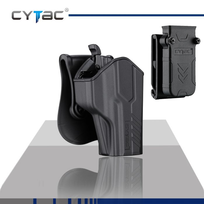 CYTAC Sig P320 ホルスター w/ S.マガジンポーチ 右 BK