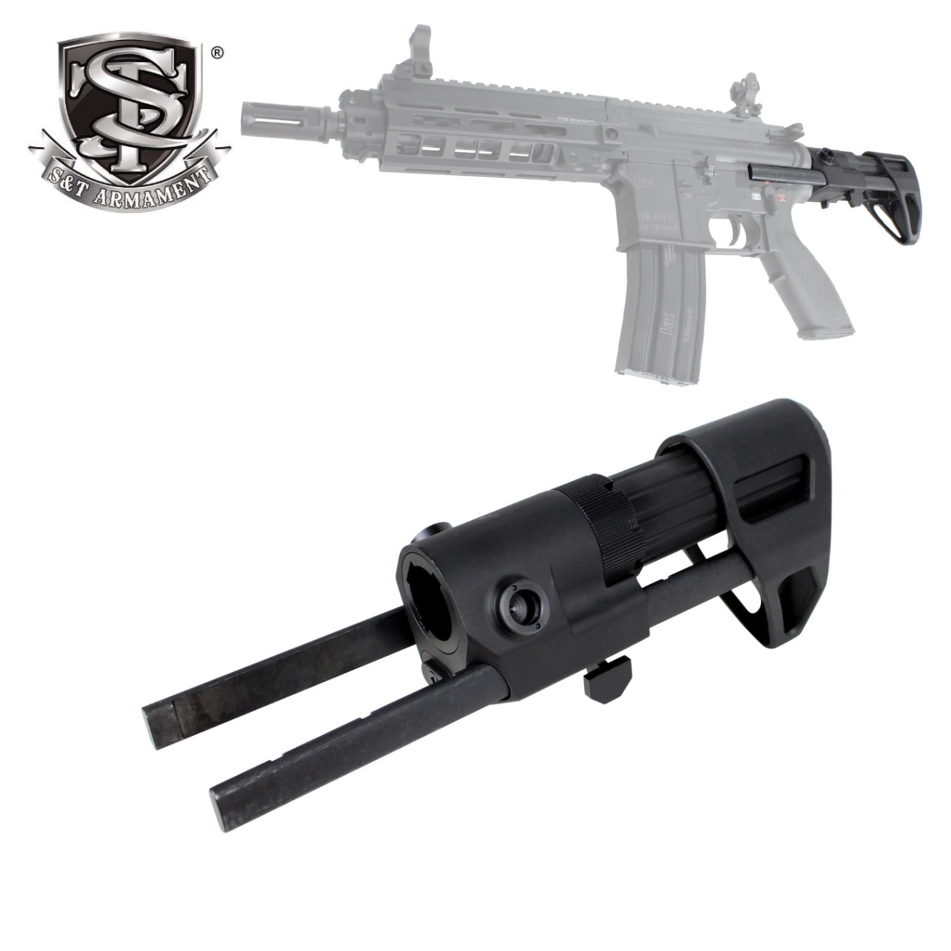 S＆T HK416/M4 AEG用 PDWストック