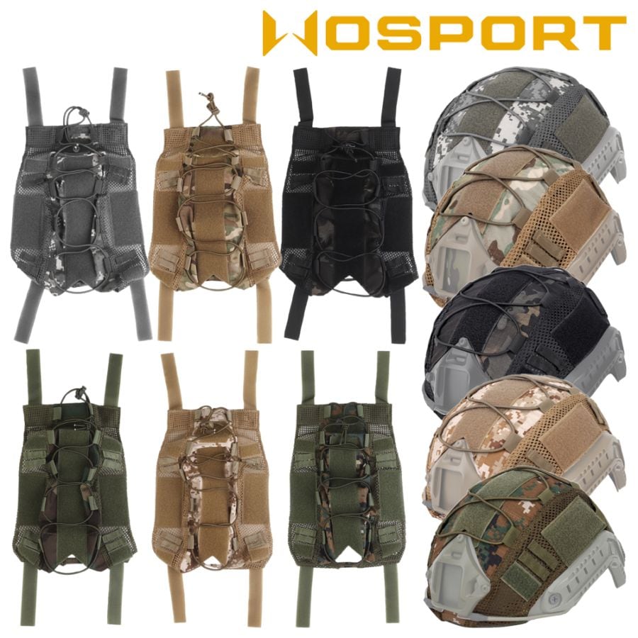 WOSPORT FASTタイプ マリタイム ヘルメットカバー アレスティックコード付