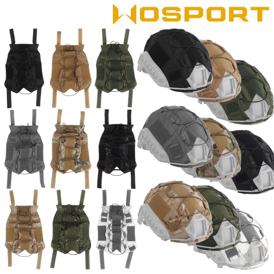 WOSPORT FASTタイプ ヘルメットカバー アレスティックコード付