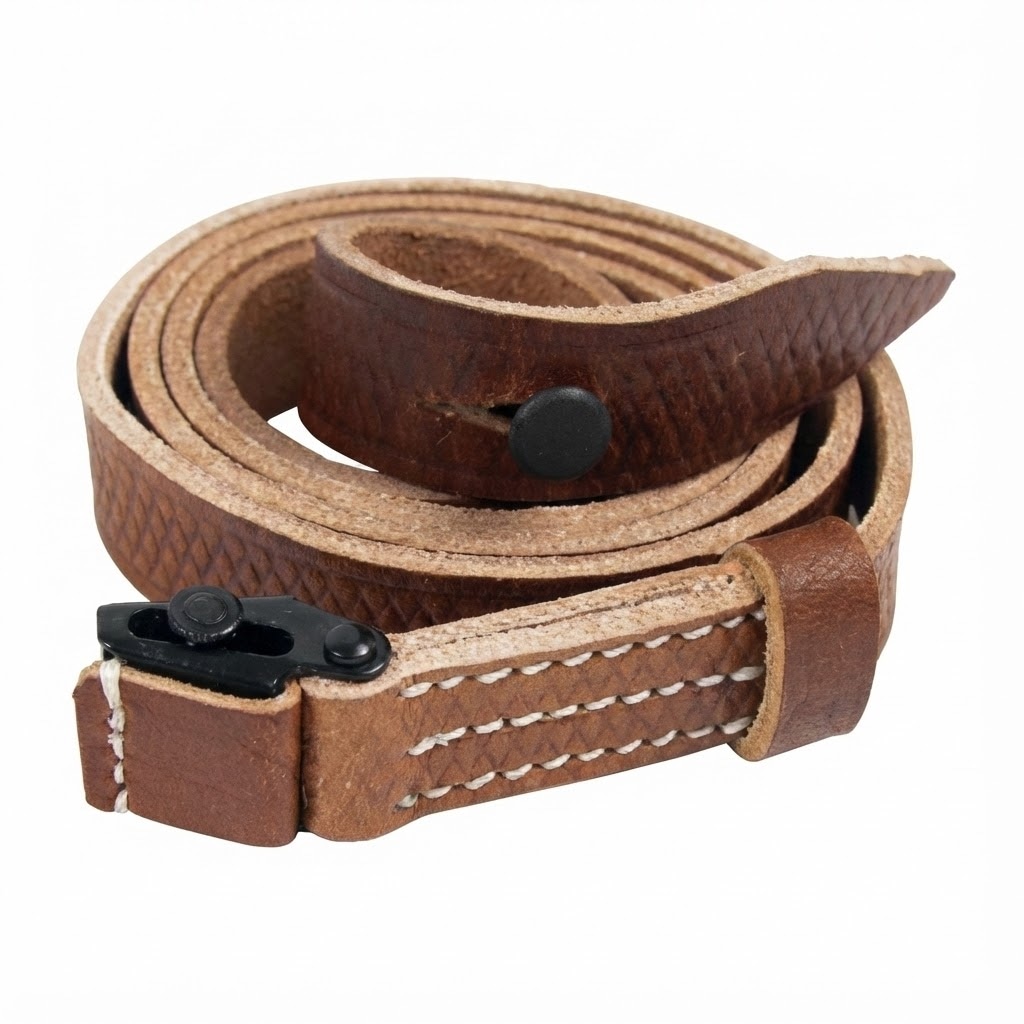 WW2 ドイツ軍タイプ レザースリング MP40　/　WW2 German Army MP40 SMG Leather Sling