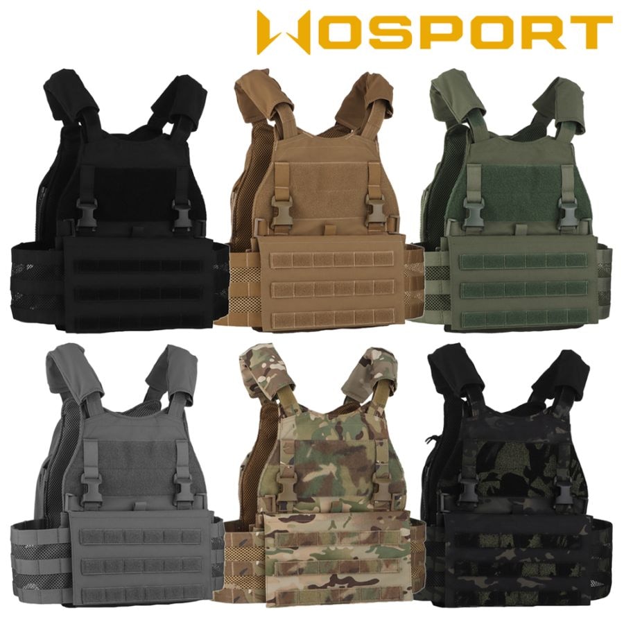 マルチカモ プレートキャリア 無線機ホルスター付き コンパクトキャリーガスガン用のホルスターを、プレートキャリアの