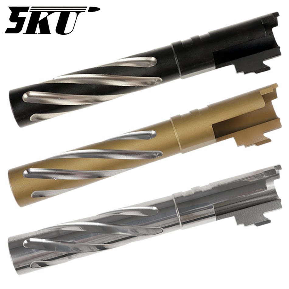 5KU トルネードタクティカル ステンレスアウターバレル 5インチ (11mm正ネジ)(東京マルイ HI-CAPAシリーズ対応)