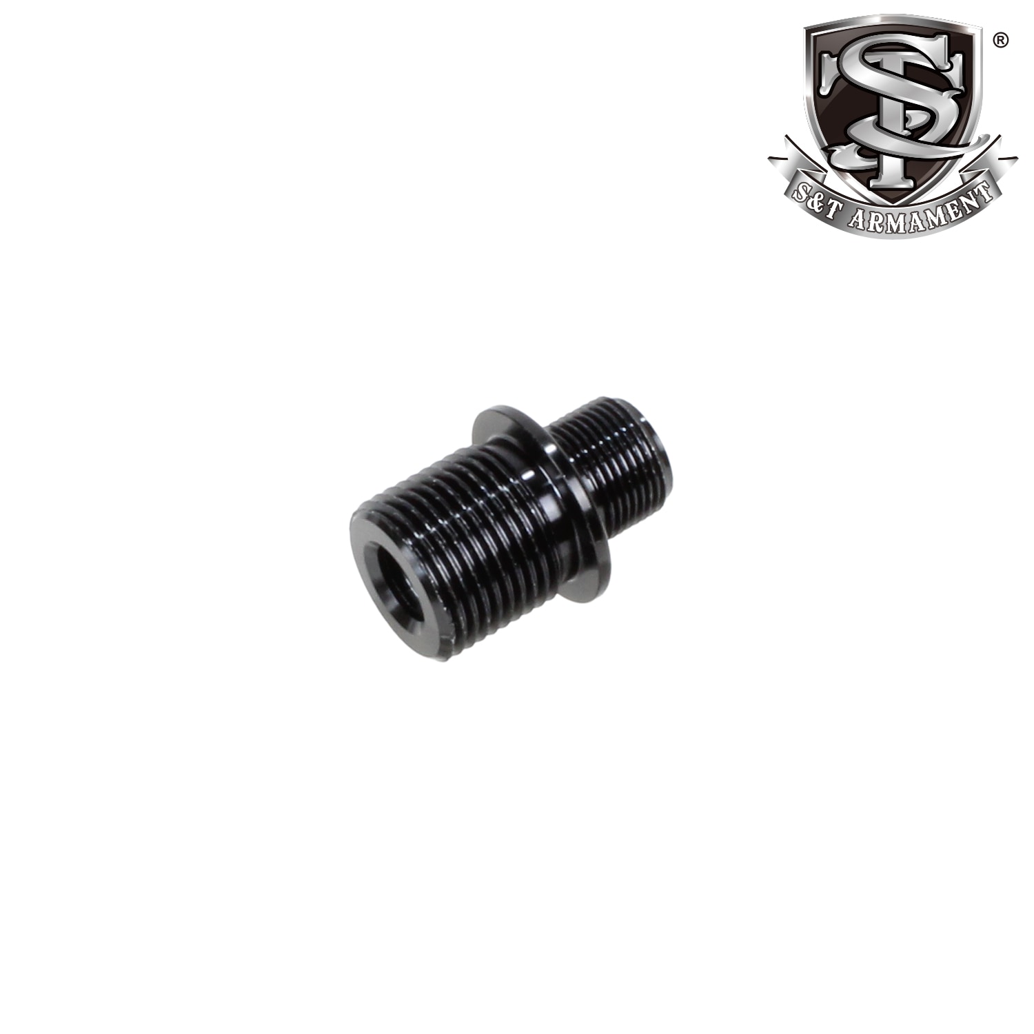 S＆T M700/M40/M24 エアーコッキング用 19ｍｍ正ネジ/14ｍｍ逆ネジ アダプター