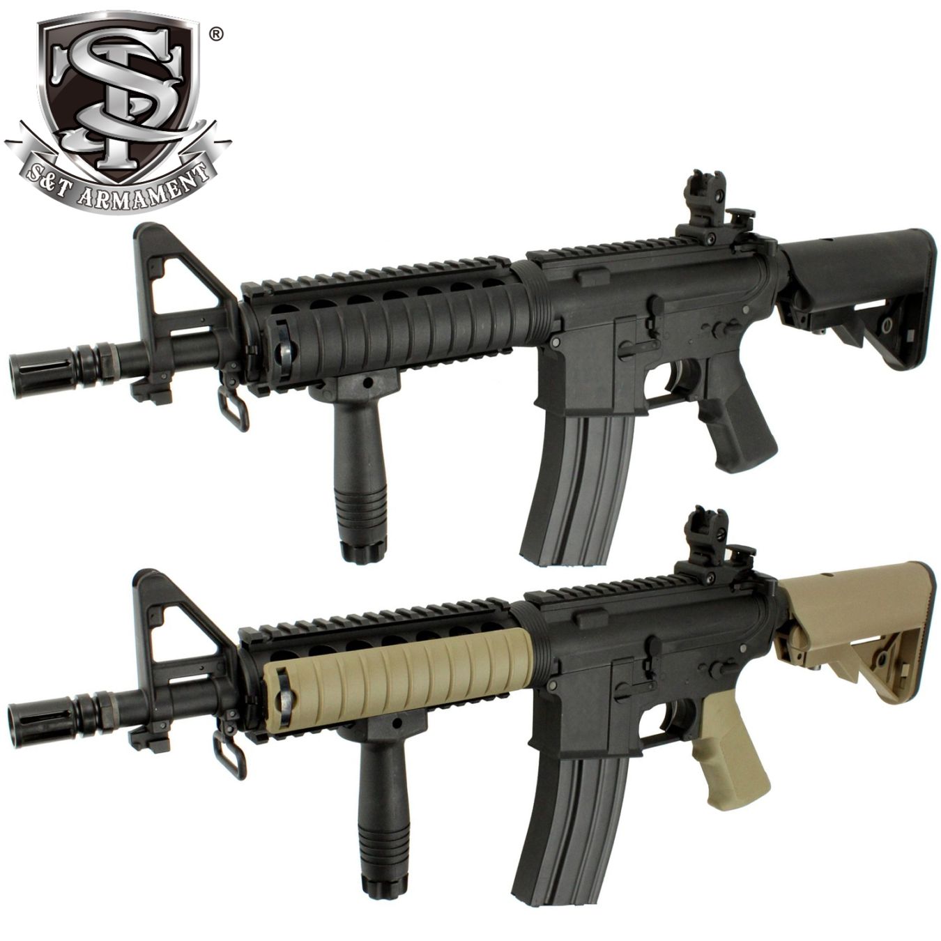 S＆T CQB-R スポーツライン 電動ガン Black / S&T M4 CQB-R Sportsline AEG