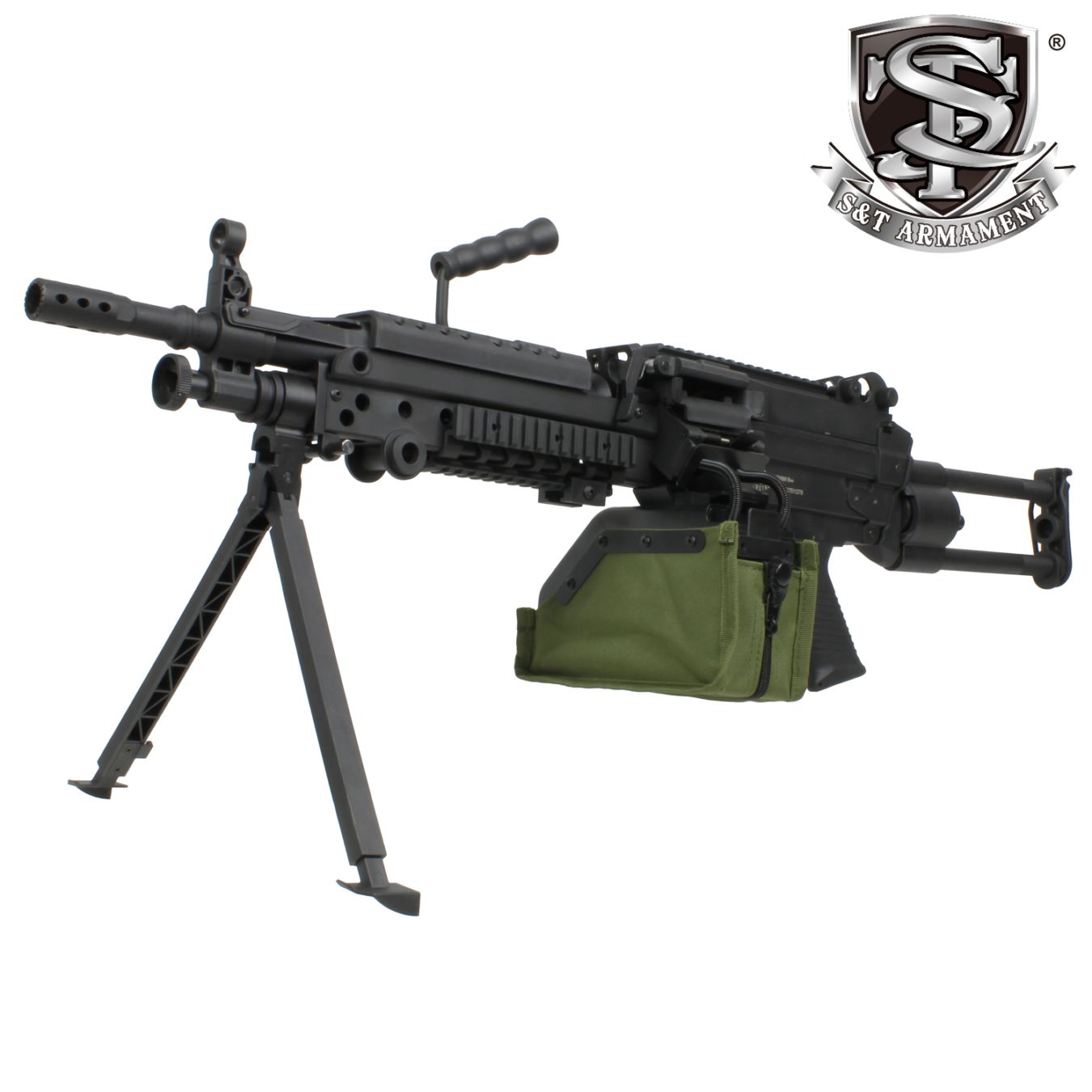 S&T M249 PARA Black スポーツライン電動ガン Boxマガジン仕様