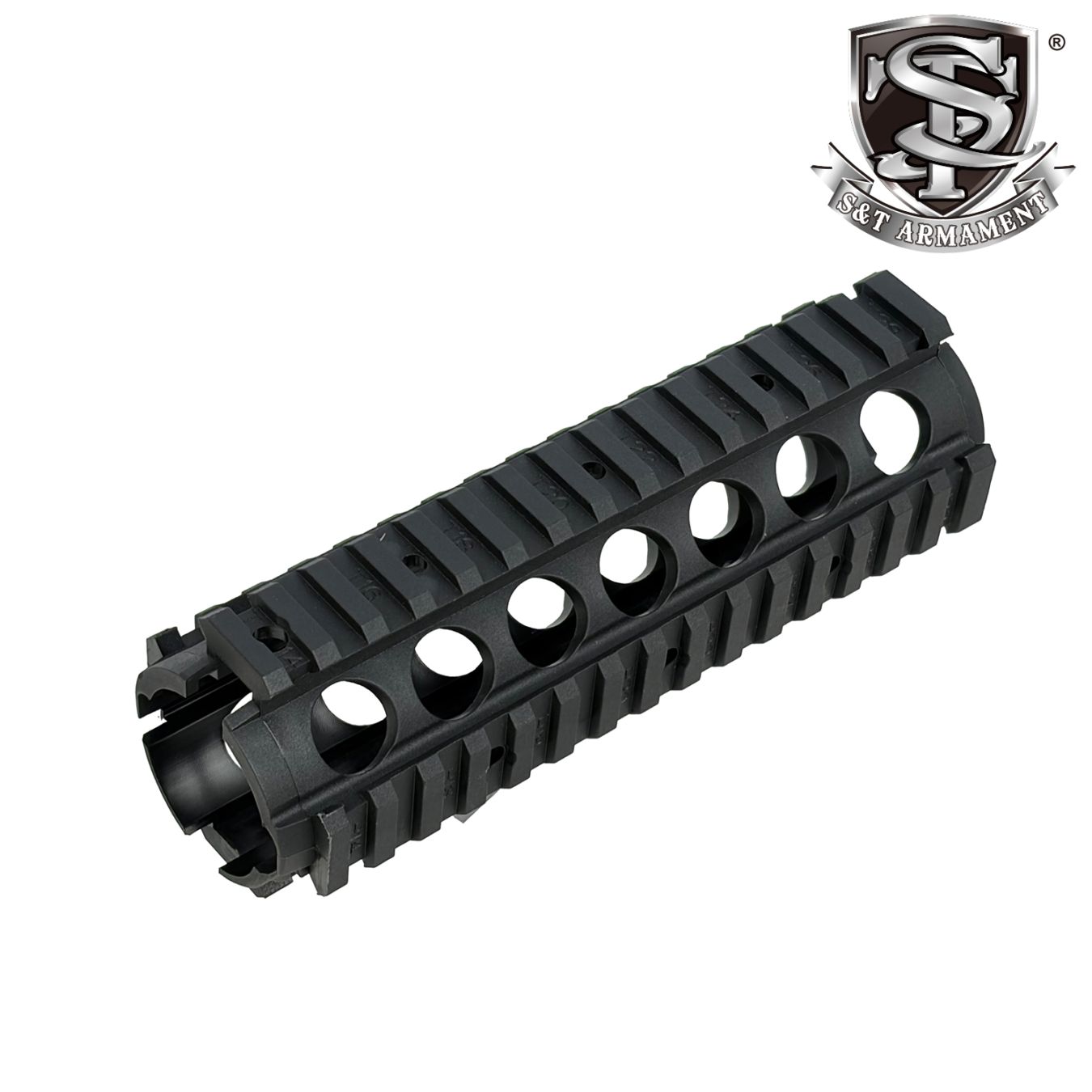 S&T 電動ガン用 M4ナイロンレールハンドガード BK