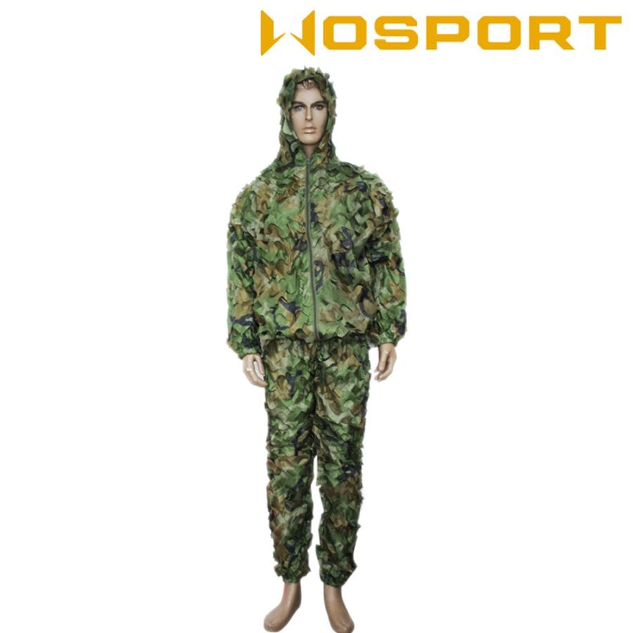 WOSPORT 3Dパターン メッシュ ギリースーツ 上下セット (WoodLand)