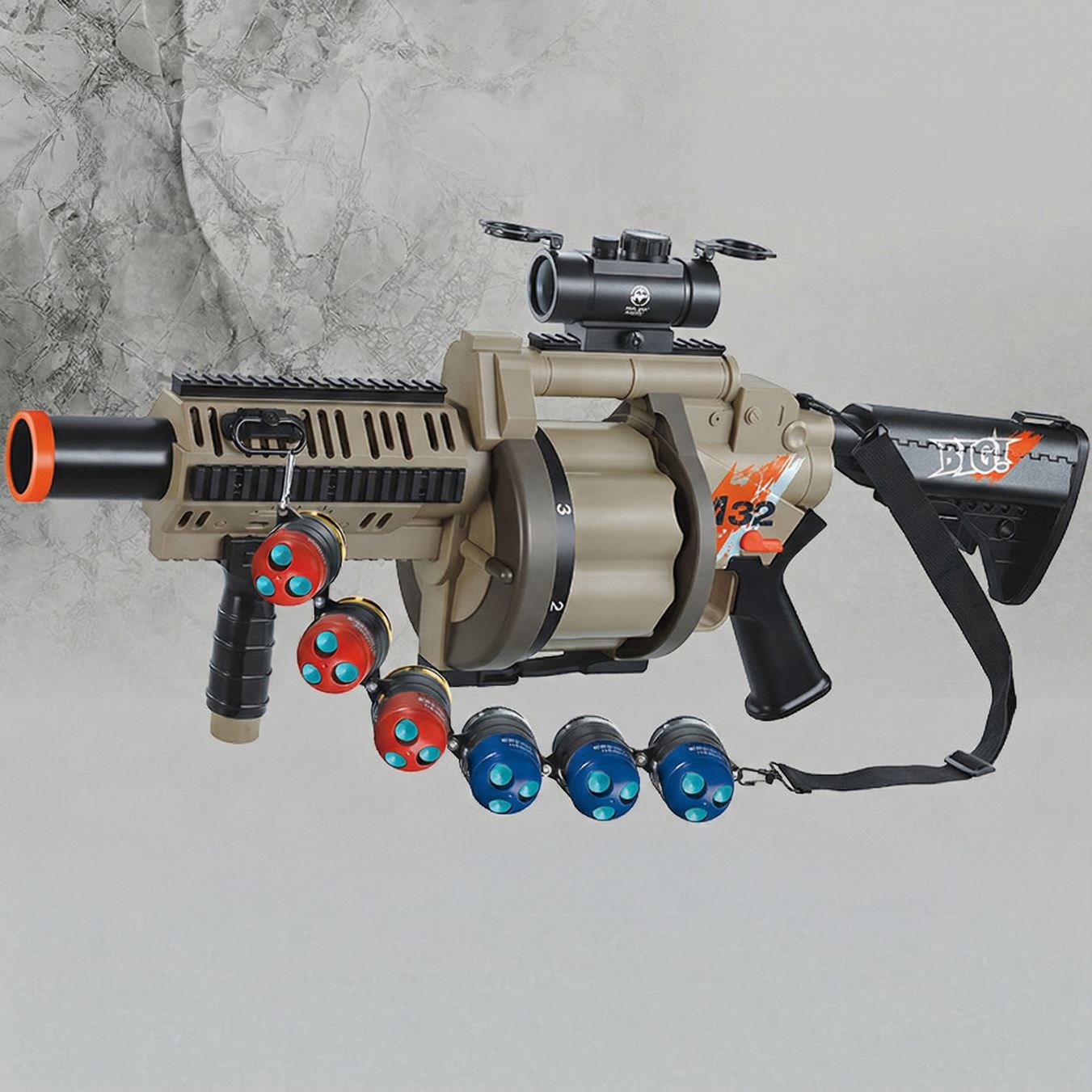 JIN HUAN M32タイプ グレネードランチャースポンジガン TAN