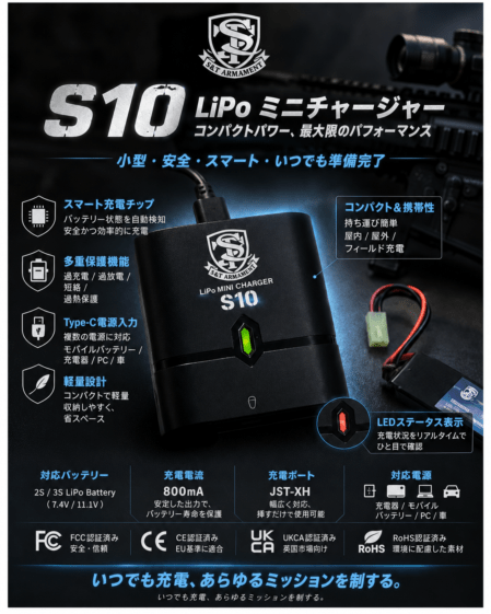 S&T S10 LiPoミニチャージャー
