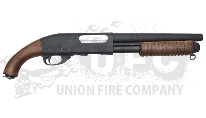 S＆T M870 ソードオフ エアーショットガン フェイクウッド