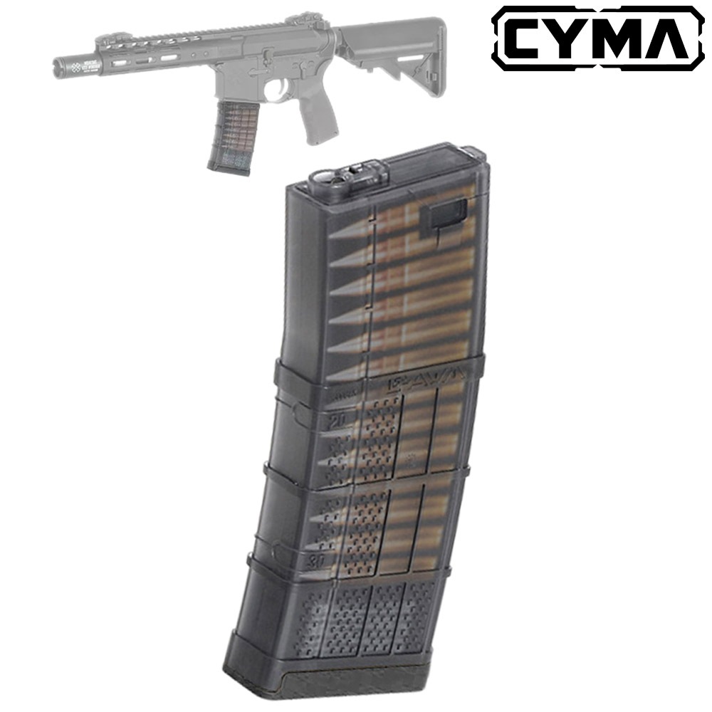【MWS対応】新品！CYMA製LancerマガジンTN CYMA/EMG LANCER L5 AWM 300BLK M4/M16電動ガン用 150連マガジン Black