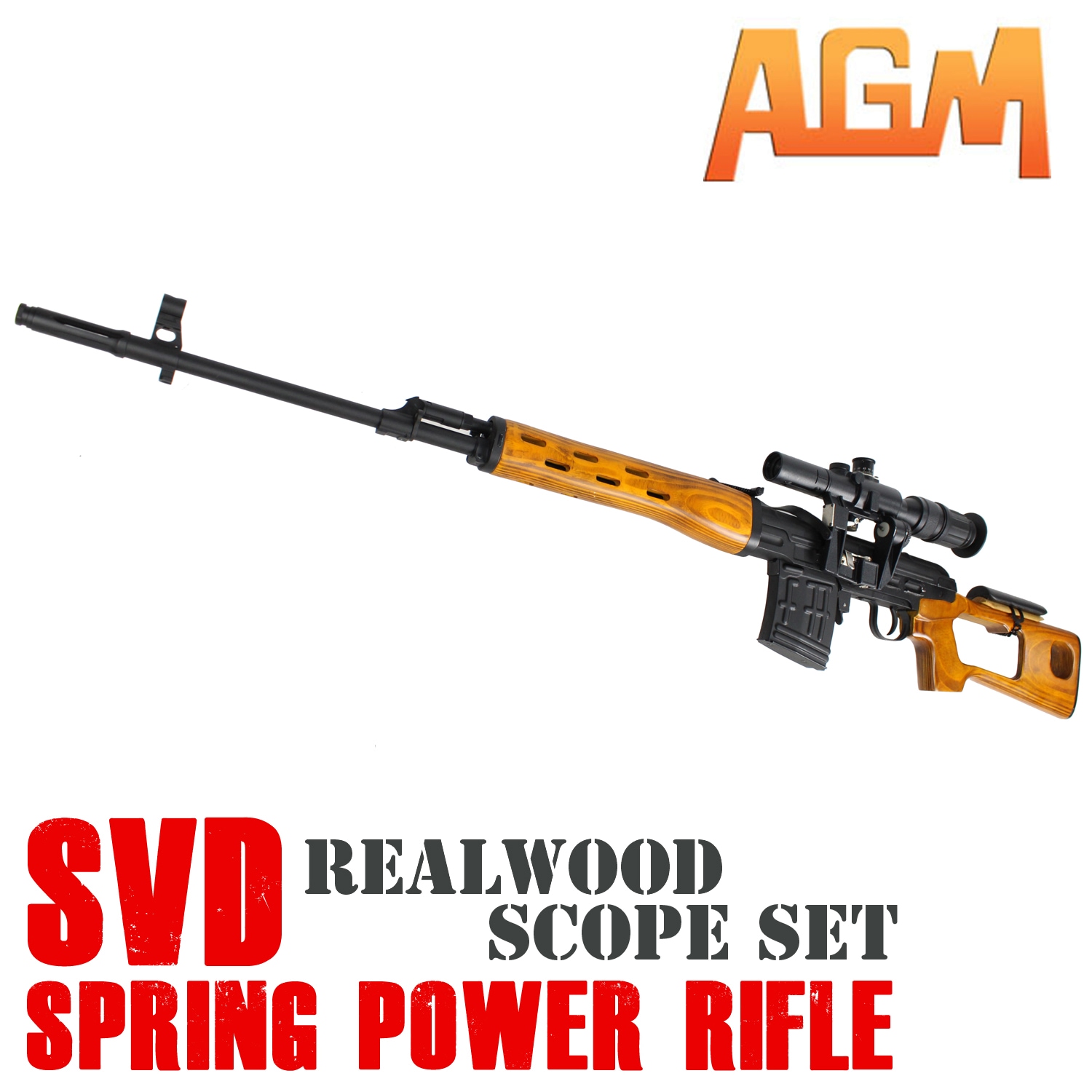 UFC SVD ドラグノフ スコープ AGM Dragunov SVD (Air) リアルウッド+スコープセット | AGM
