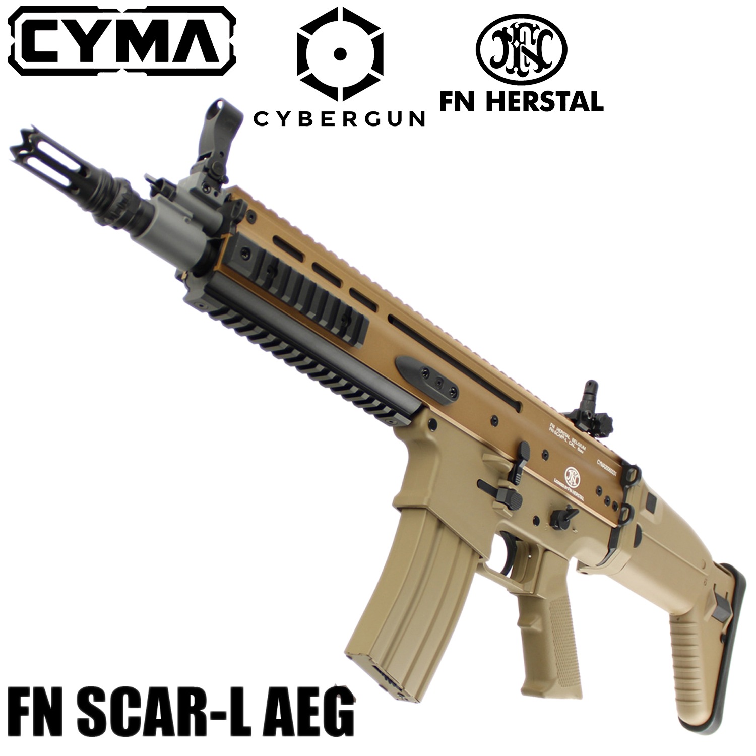 SCAR電動ガン 大特価！】CYMA/CYBERGUN FN SCAR-L フルメタル電動ガン(BK/TAN