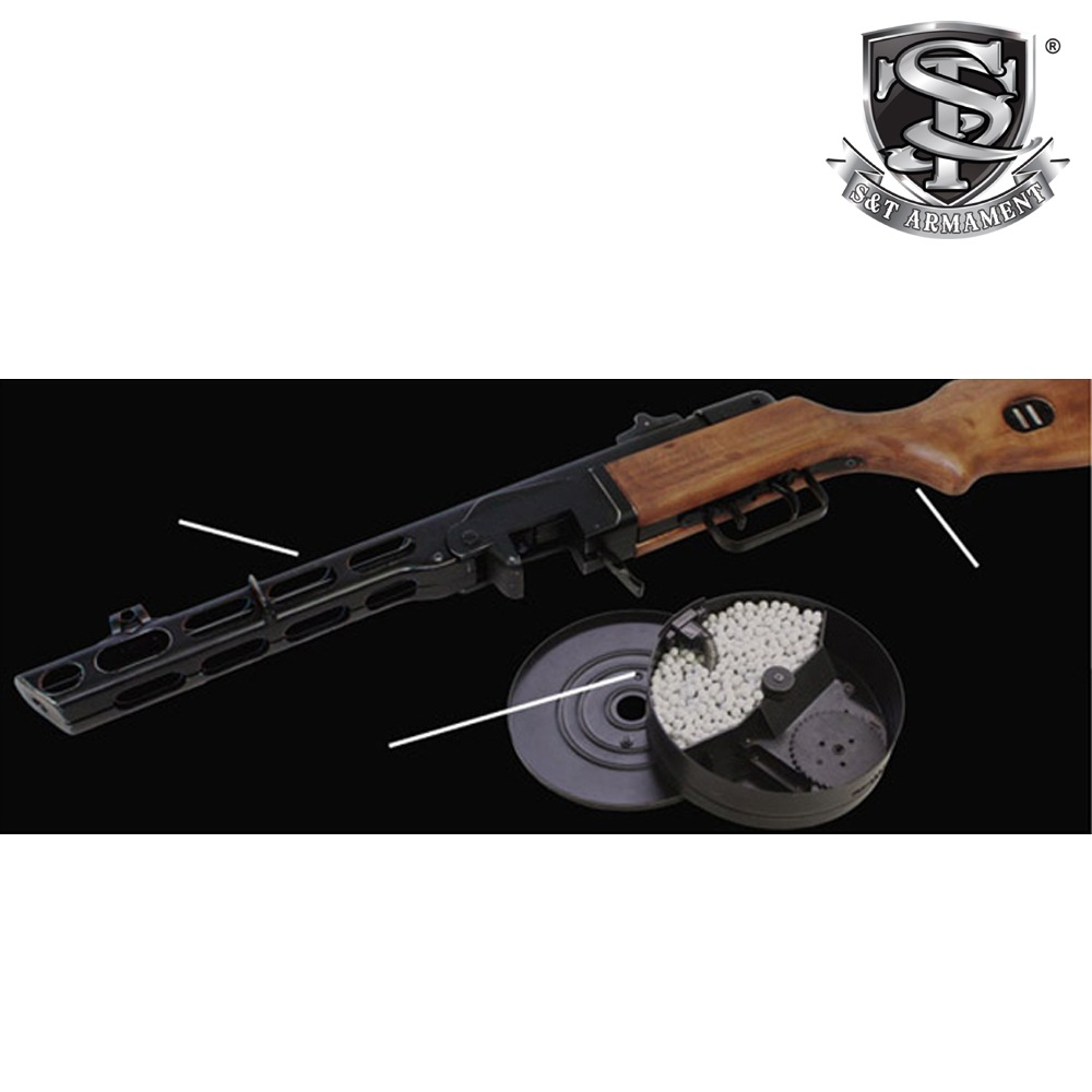 S＆T PPSH-41 フルメタル＆リアルウッドストック 電動ブロー