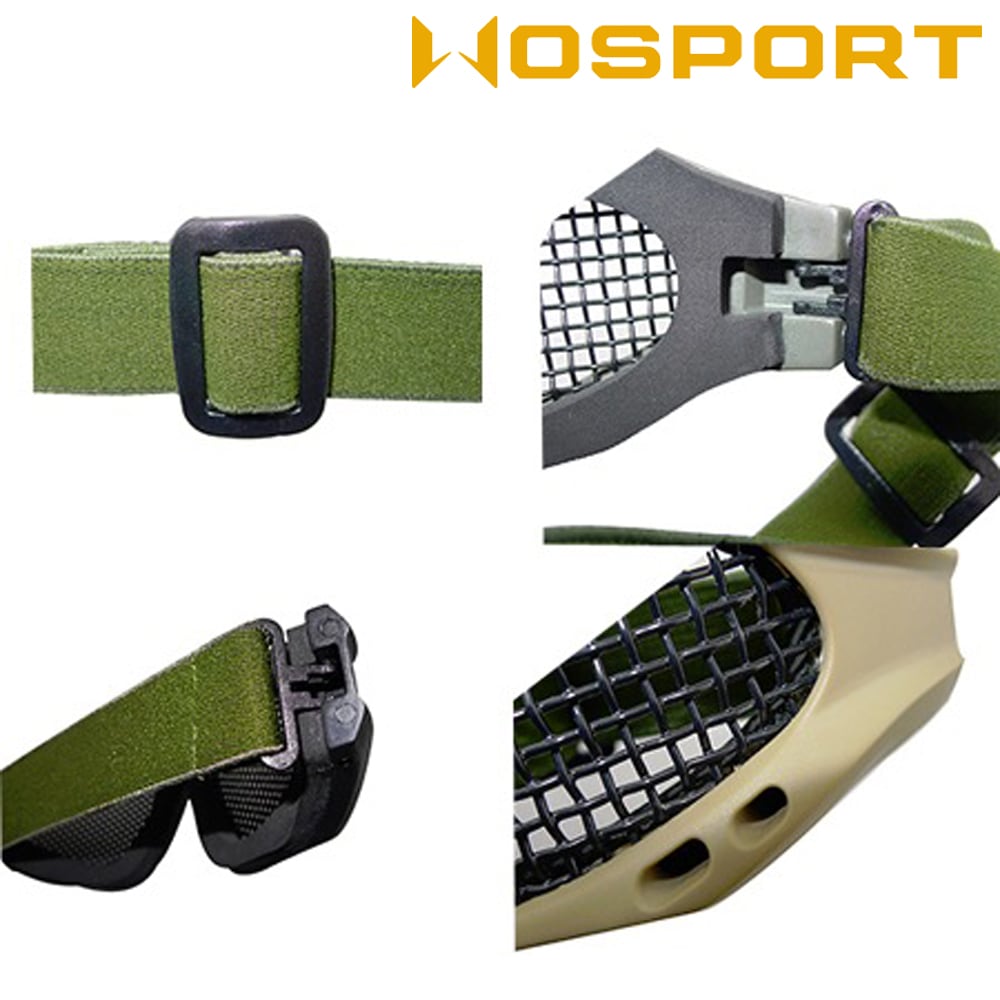 WOSPORT Zero タクティカルグラス スチールメッシュ