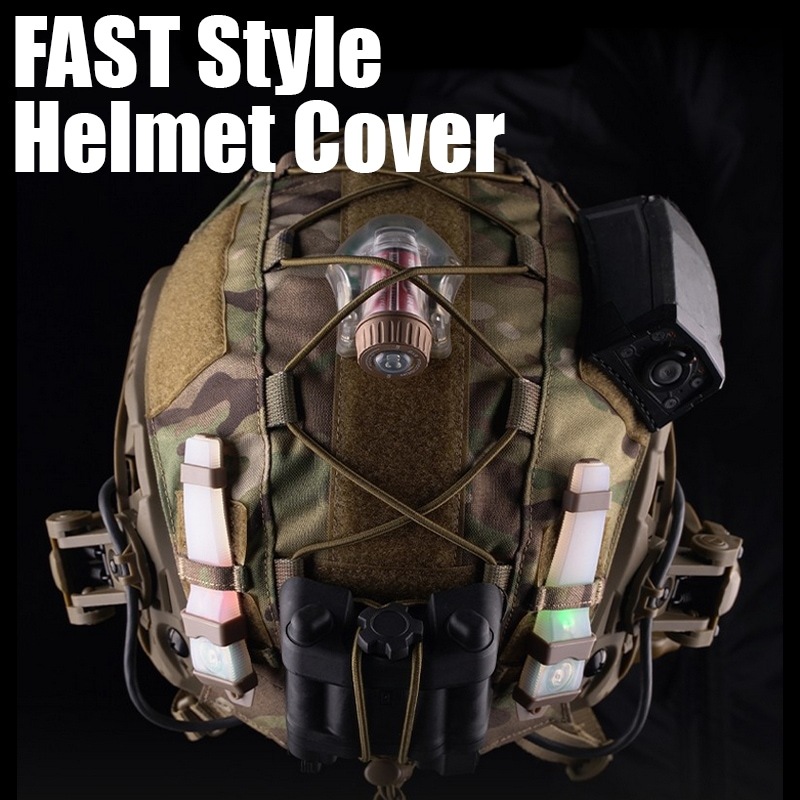 WOSPORT FASTタイプ ヘルメットカバー アレスティックコード付