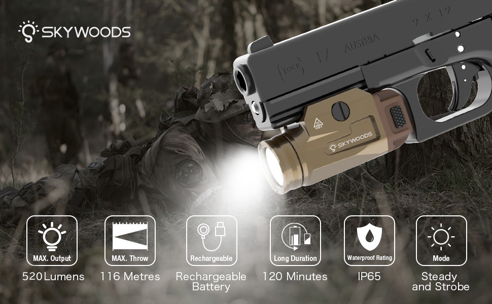 SKYWOODS PL520 タクティカルフラッシュライト