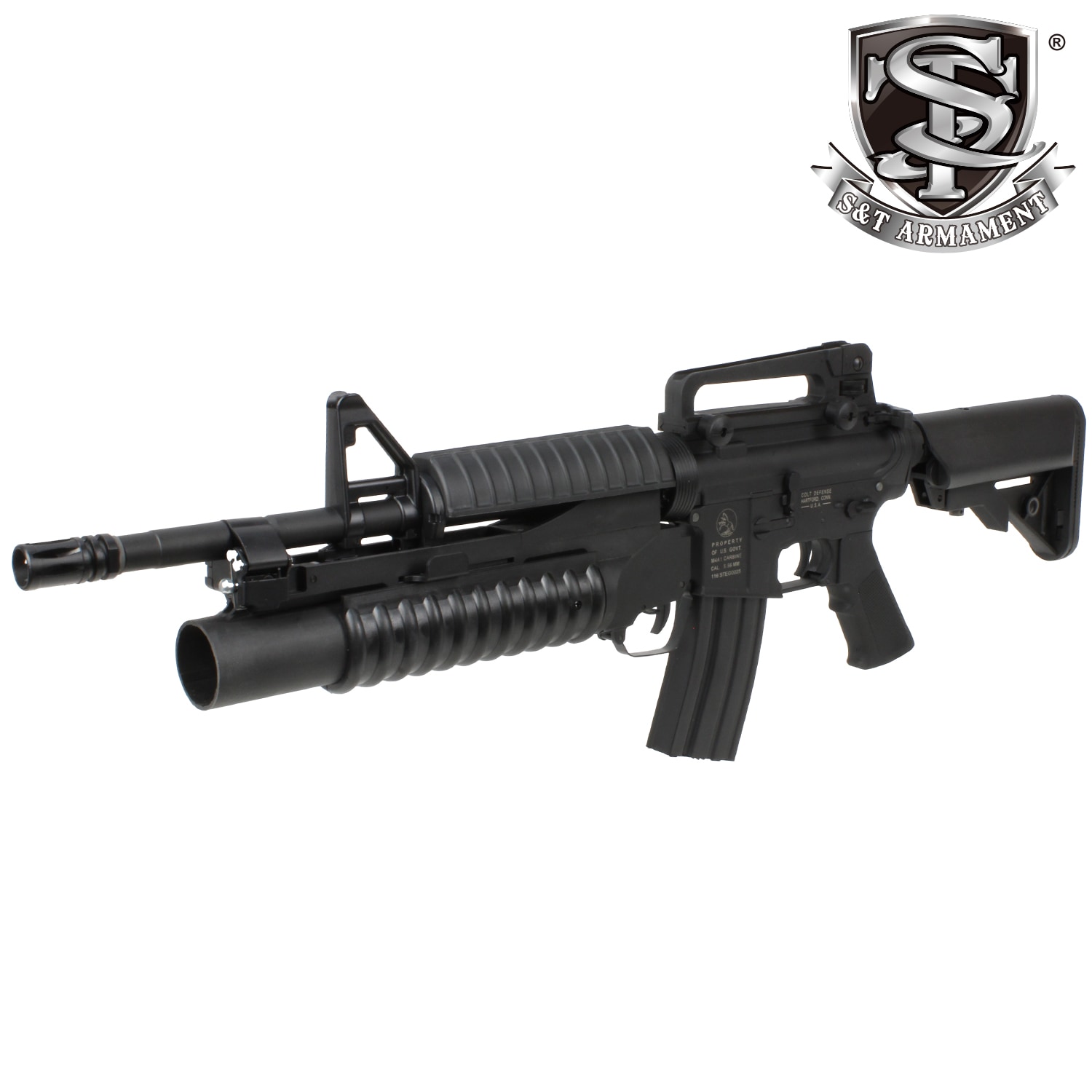 東京マルイ 電動ガン M16A2+他社製M203付き（モスカートランチャー） 東京マルイ 電動ガン M16A2+他社製M203付き（モスカートランチャー）