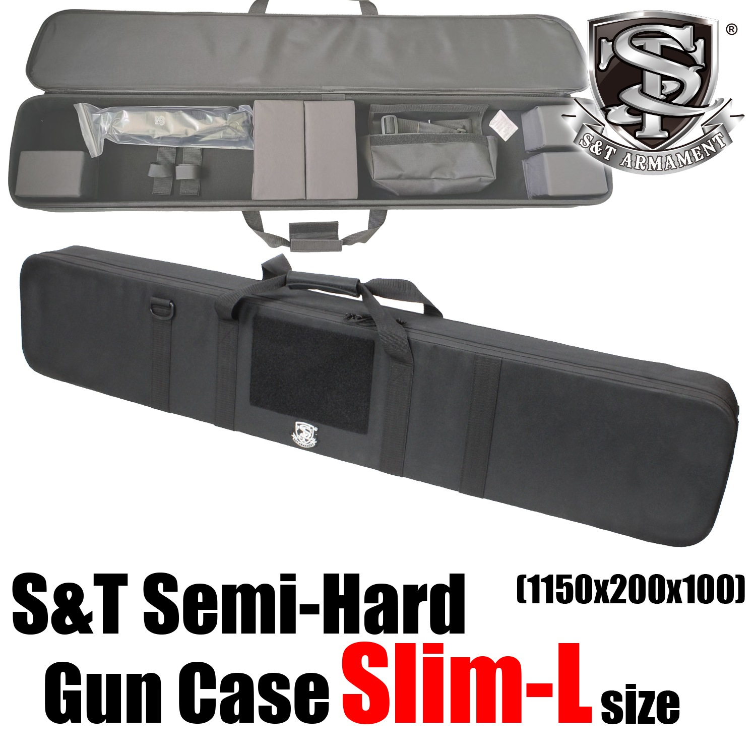 S＆T セミハードガンケース Slim-Lサイズ BK(1150x200x100) / S&T Semi-Hard Gun Case Model: Slim-L