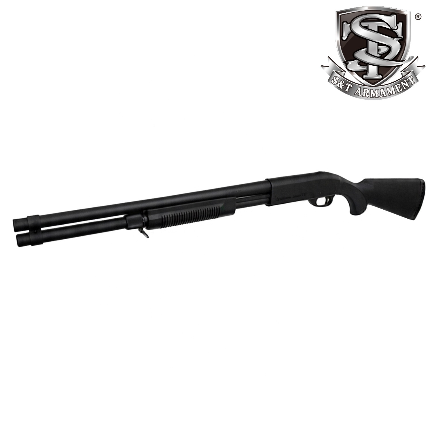 S＆T M870 ロング エアーショットガン Black Remington刻印