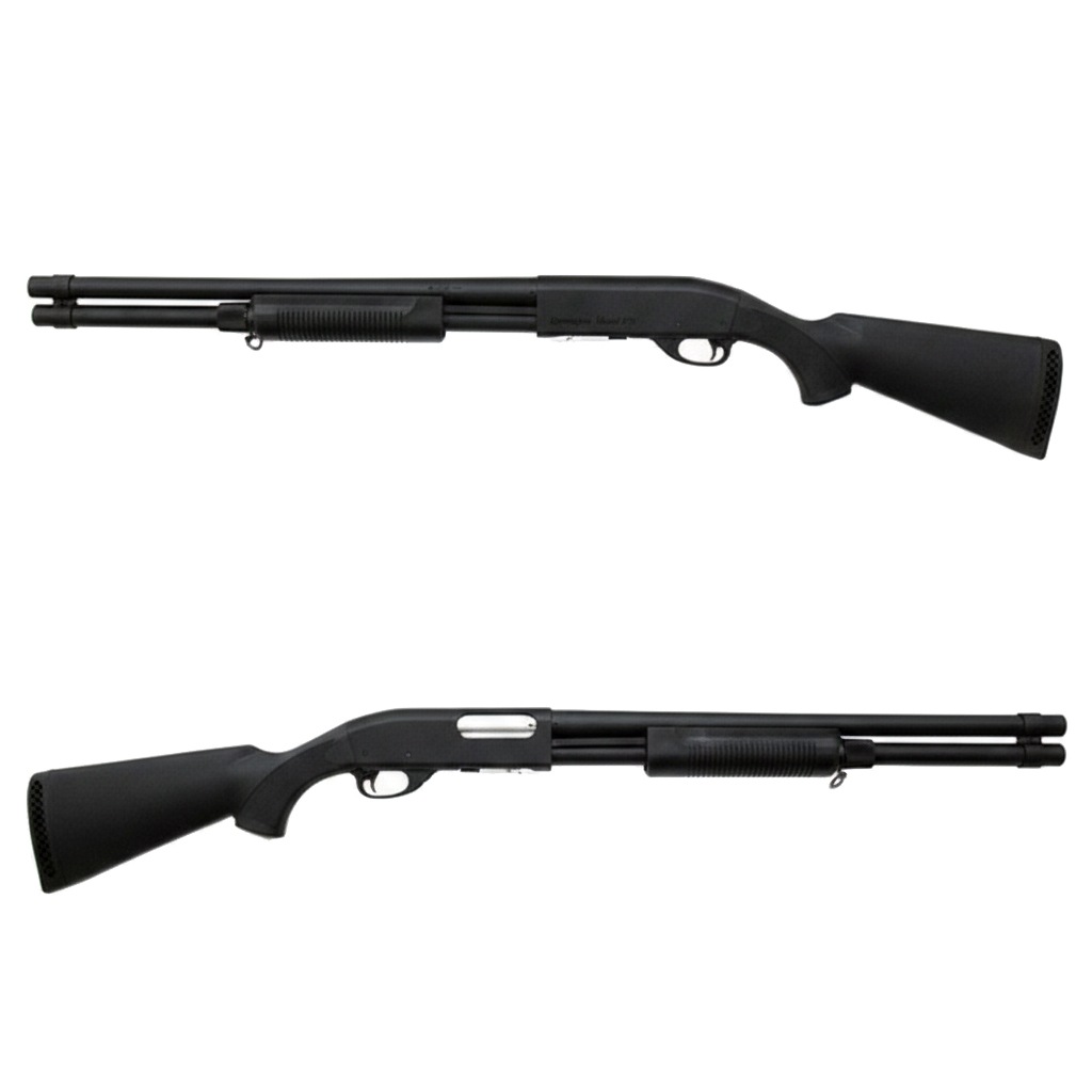 S＆T M870 ロング エアーショットガン Black Remington刻印