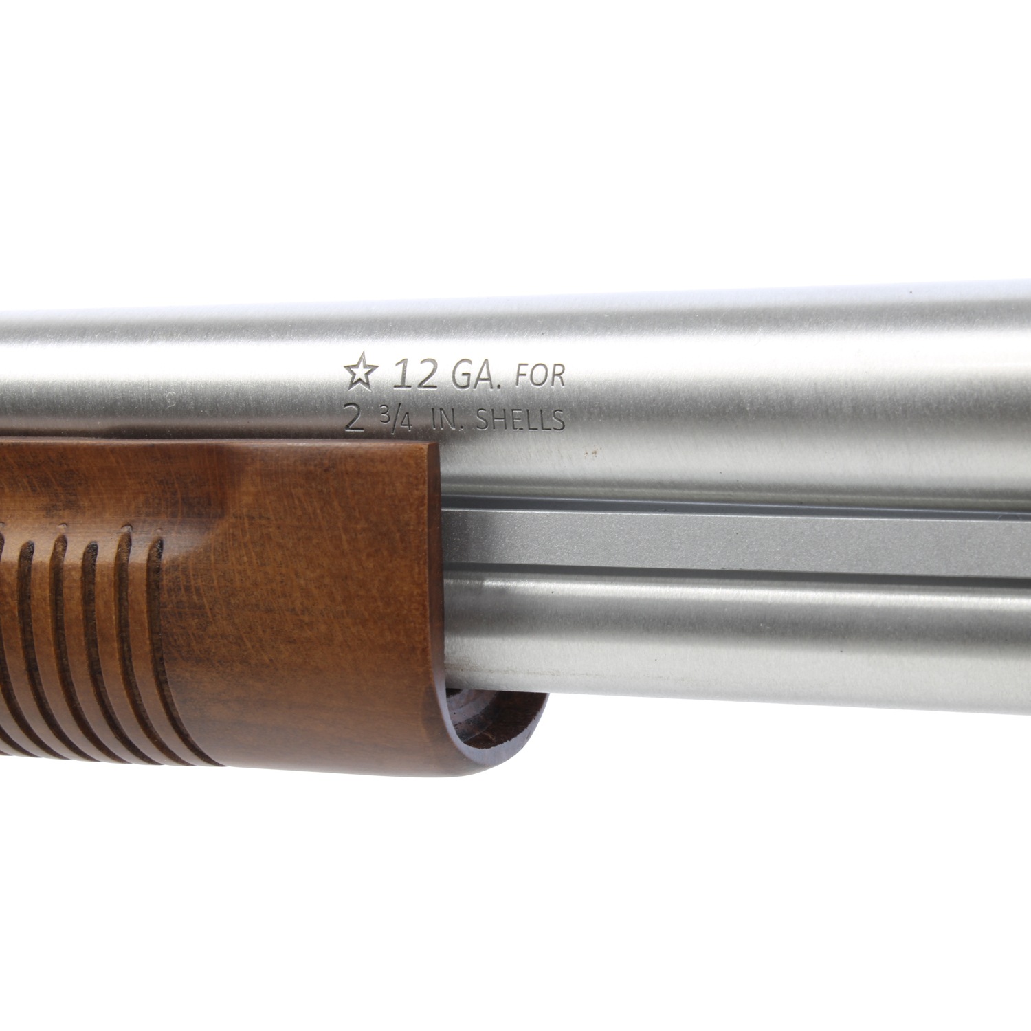 S＆T M870 ロング リアルウッド エアーコッキングショットガン Silver SUPER MAGNUM刻印