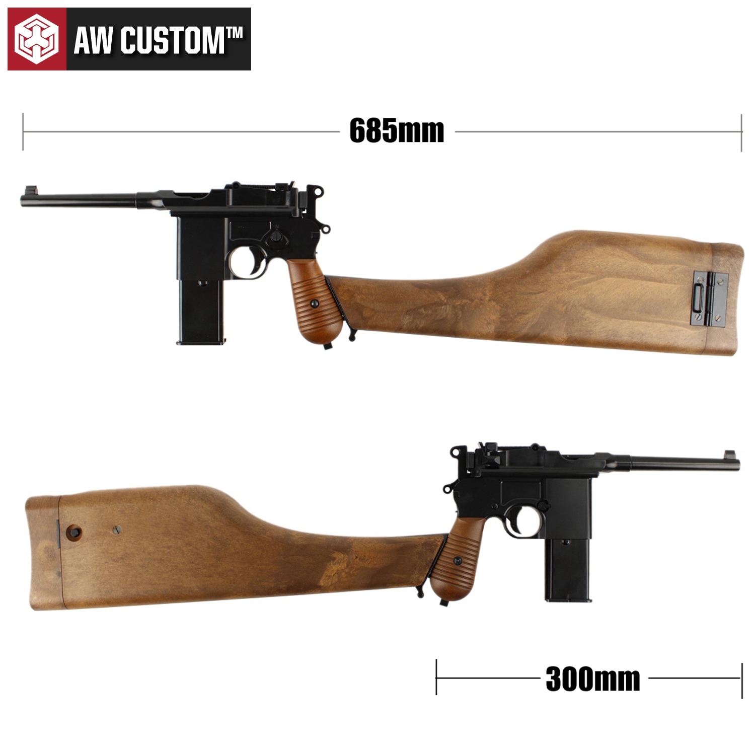 ARMORER WORKS M712 GBB フェイクウッド ストックホルスター付