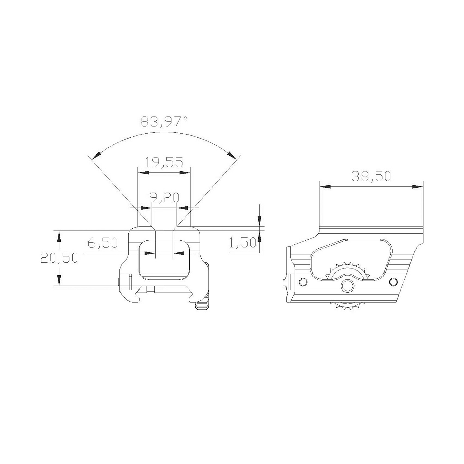 SCALARWORKSタイプ Low Drag Mount MRO用
