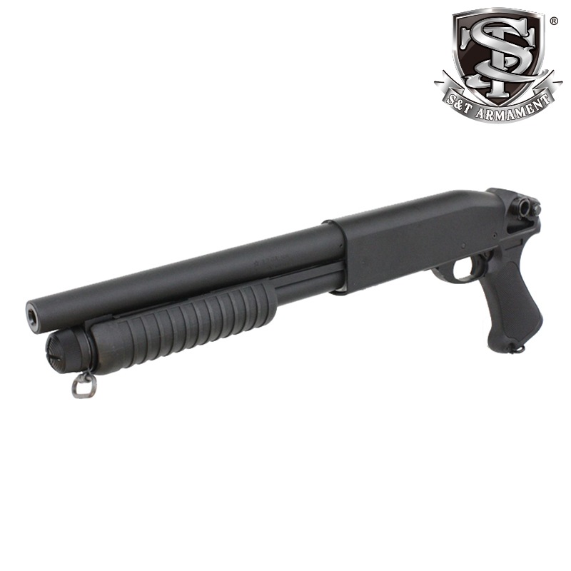 S＆T M870 ショート エアーショットガン Black / M870 Short Spring