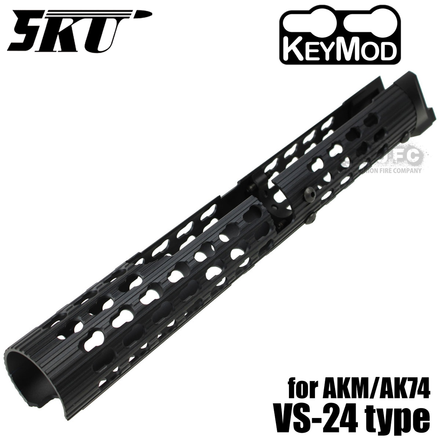 ロシア ARMACON AK VS-24SU ハンドガード Amazon | 5KU VS-24 AK KeyMod ロング チューブ型 ハンドガード