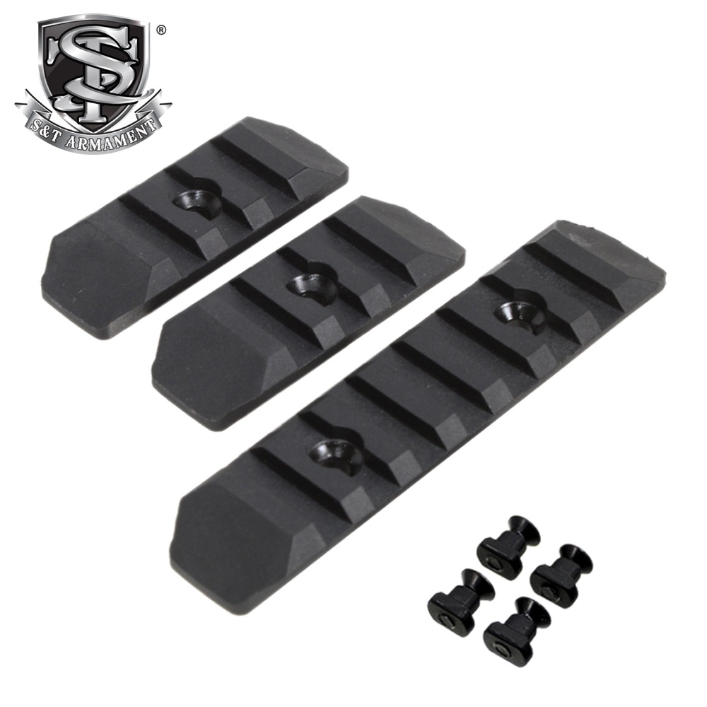 S＆T M-LOK対応 ポリマーレール(7.3.3Slot Set) 3Pcs
