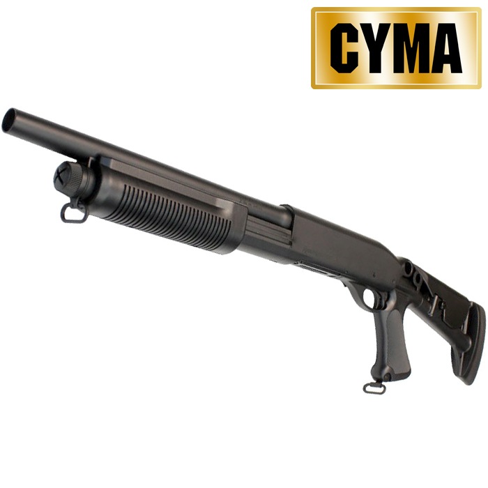 CYMA M870 ショート リトラクタブルストック フルメタルショットガン Black