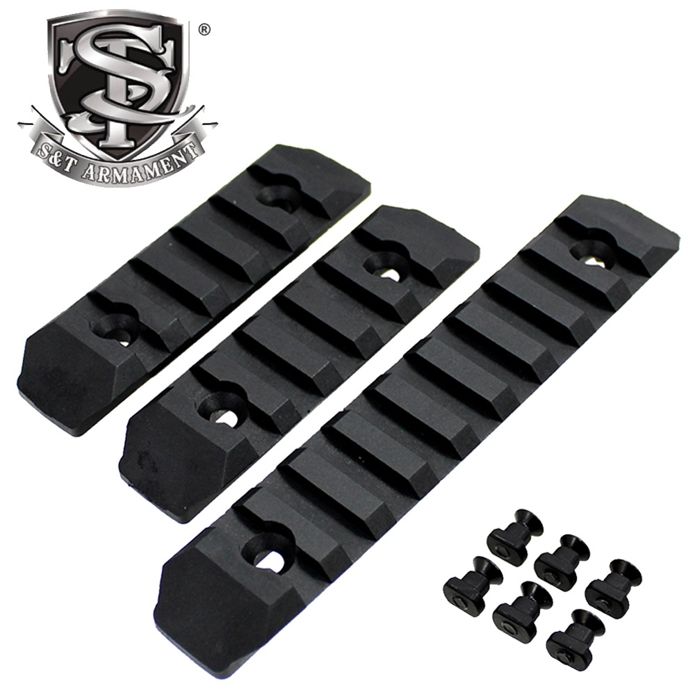 S&T M-LOK対応 ポリマーレール(9,5,5Slot Set) 3Pcs